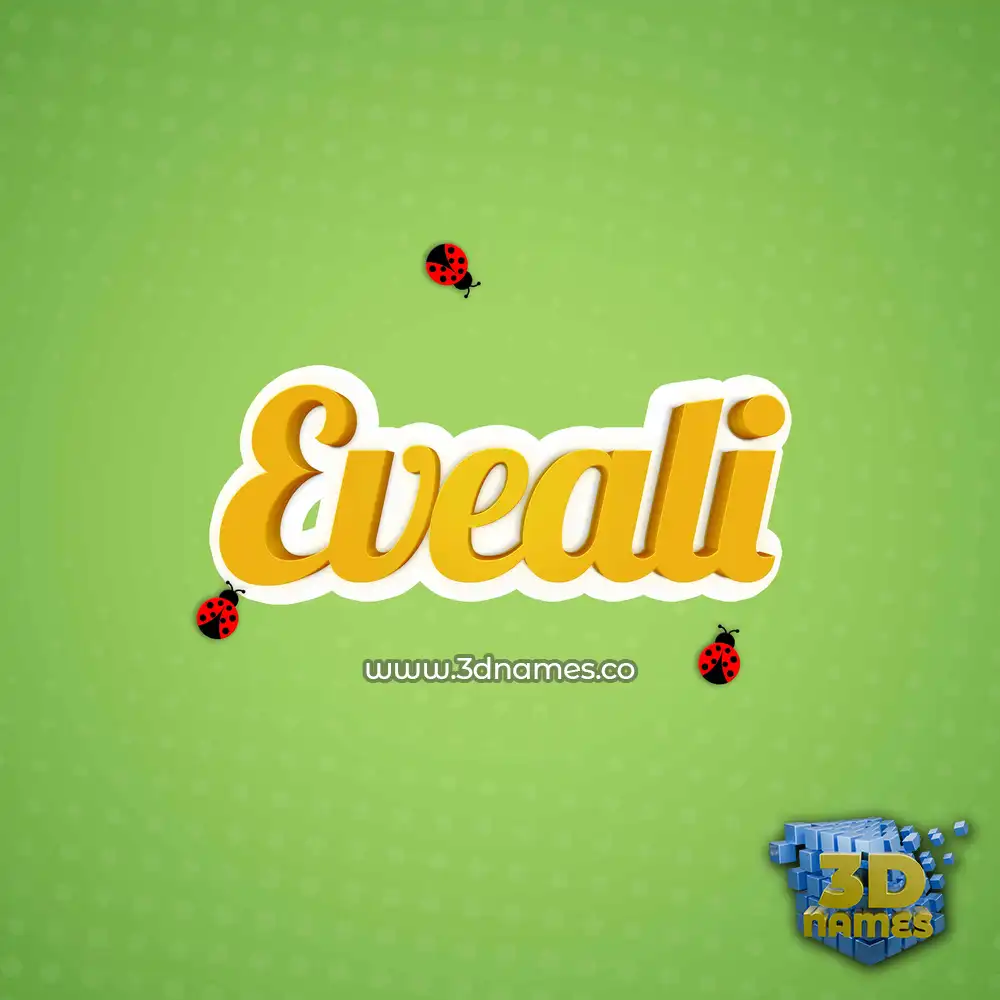 eveali in Ladybugs style - 3D name wallpaper