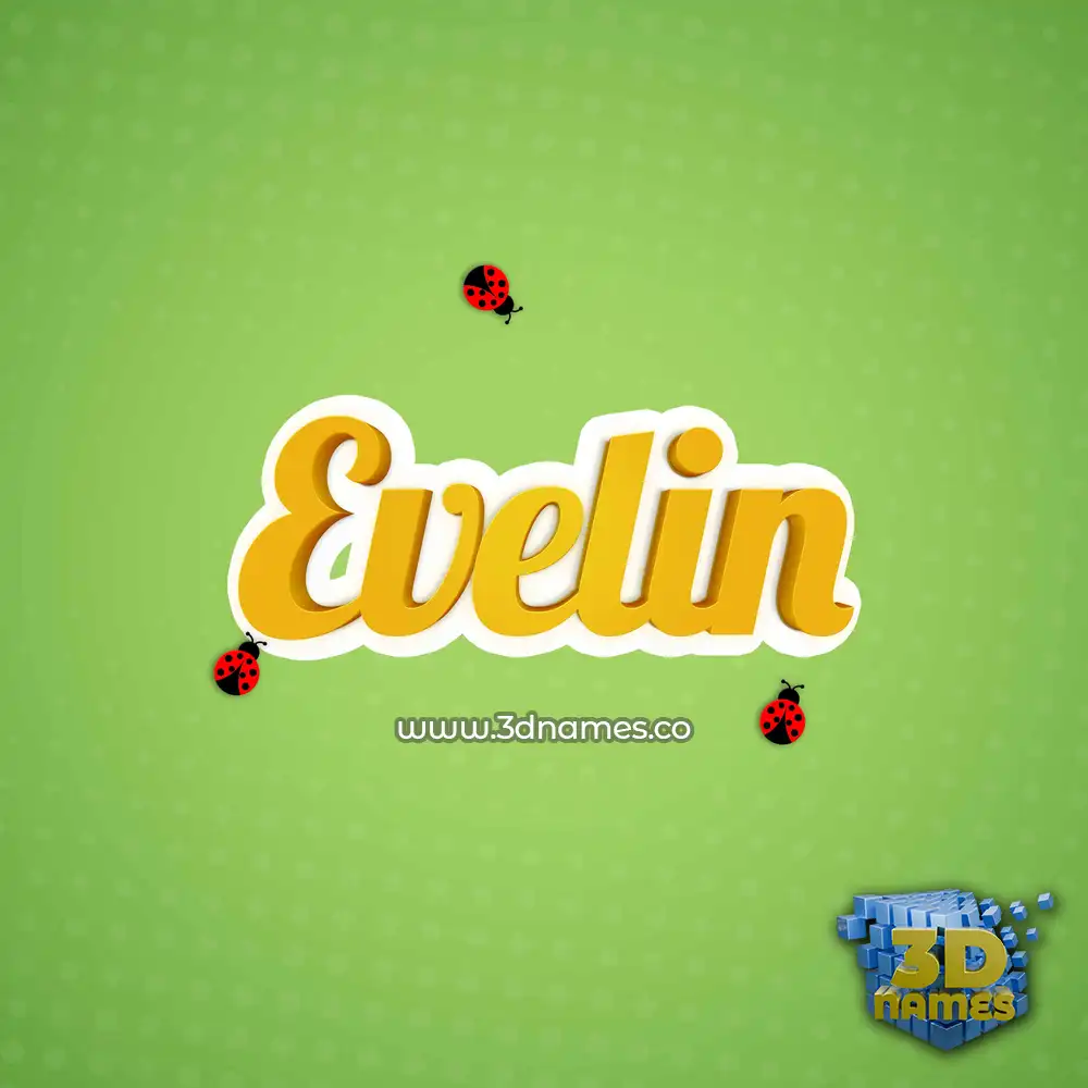 evelin in Ladybugs style - 3D name wallpaper