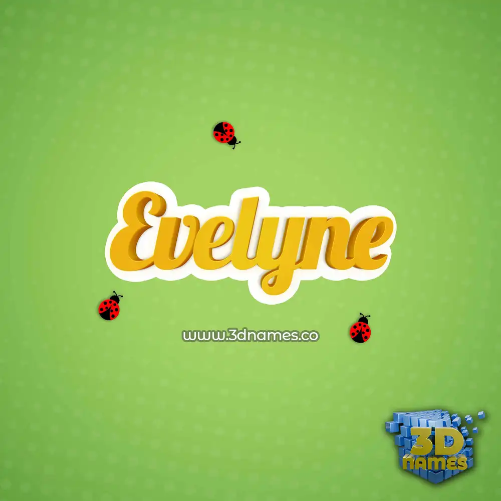evelyne in Ladybugs style - 3D name wallpaper
