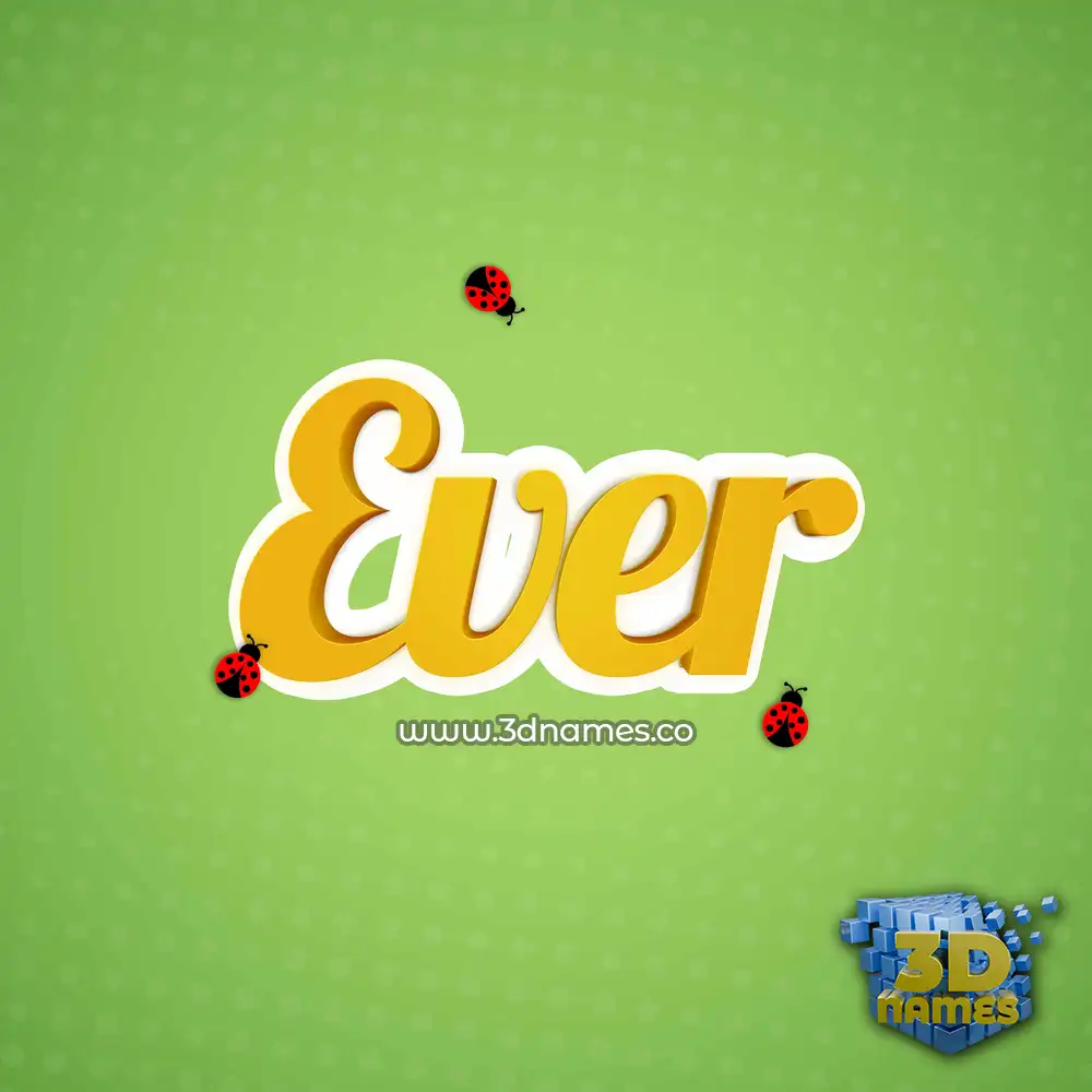 ever in Ladybugs style - 3D name wallpaper