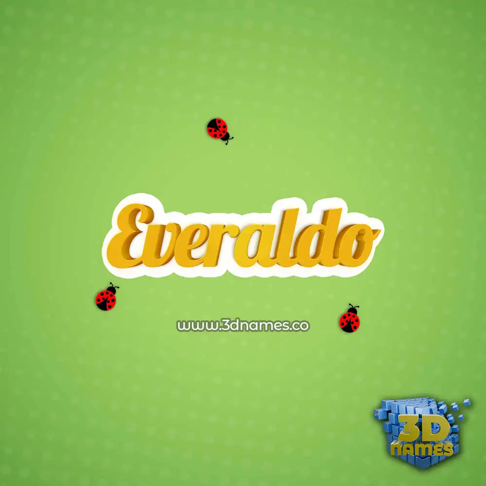 everaldo in Ladybugs style - 3D name wallpaper