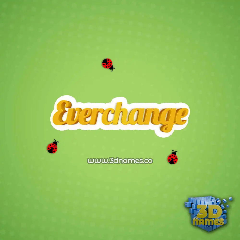 everchange in Ladybugs style - 3D name wallpaper