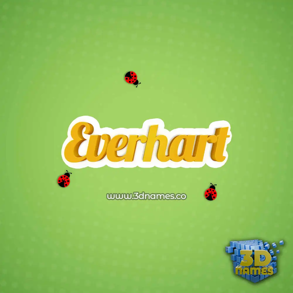 everhart in Ladybugs style - 3D name wallpaper