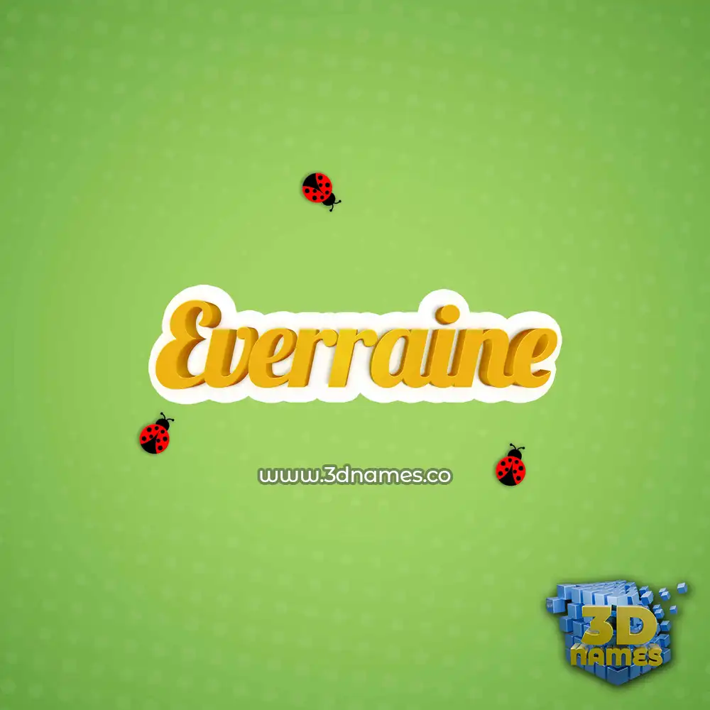 everraine in Ladybugs style - 3D name wallpaper