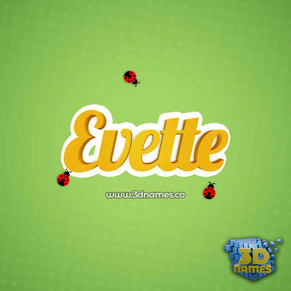 evette in Ladybugs style - 3D name wallpaper