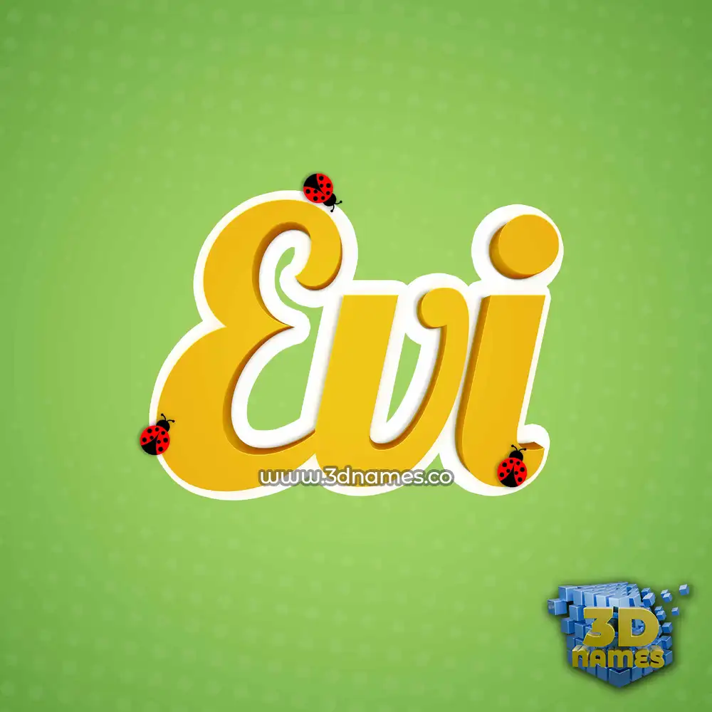 evi in Ladybugs style - 3D name wallpaper