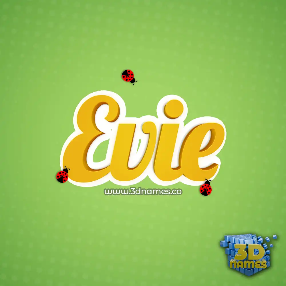 evie in Ladybugs style - 3D name wallpaper