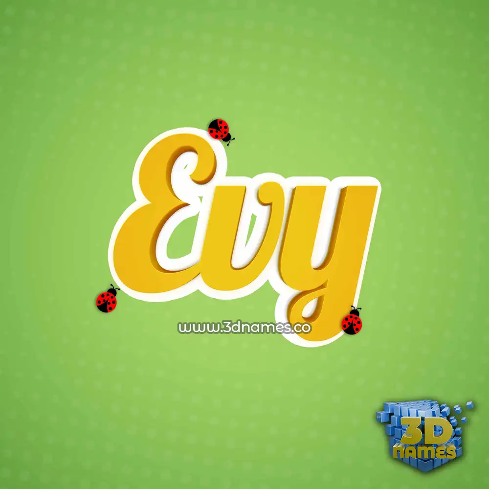 evy in Ladybugs style - 3D name wallpaper