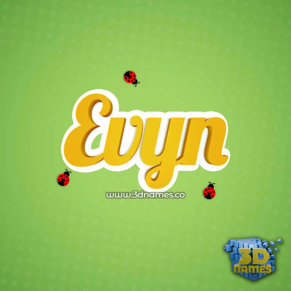 evyn in Ladybugs style - 3D name wallpaper