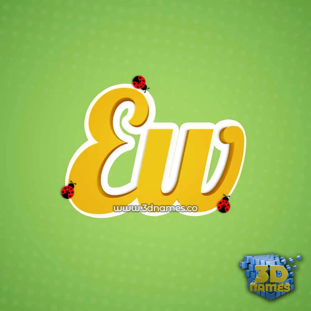 ew in Ladybugs style - 3D name wallpaper