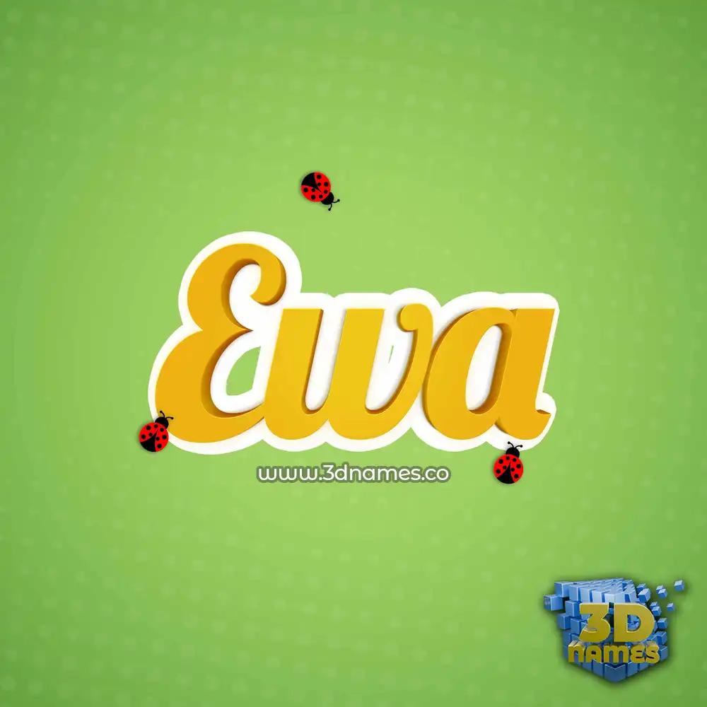 ewa in Ladybugs style - 3D name wallpaper