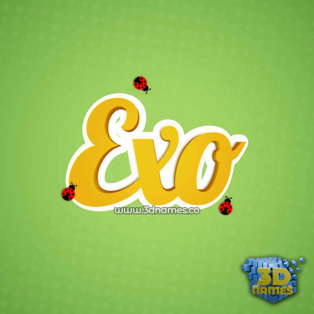 exo in Ladybugs style - 3D name wallpaper