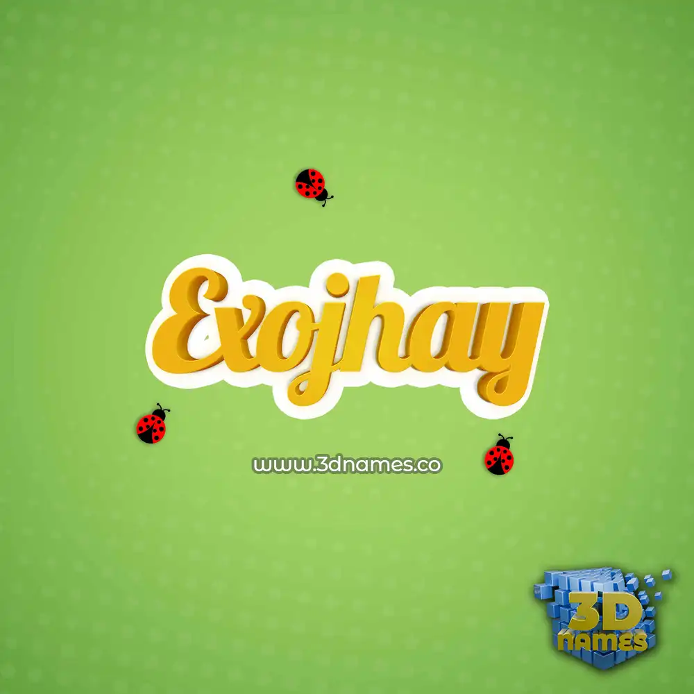 exojhay in Ladybugs style - 3D name wallpaper