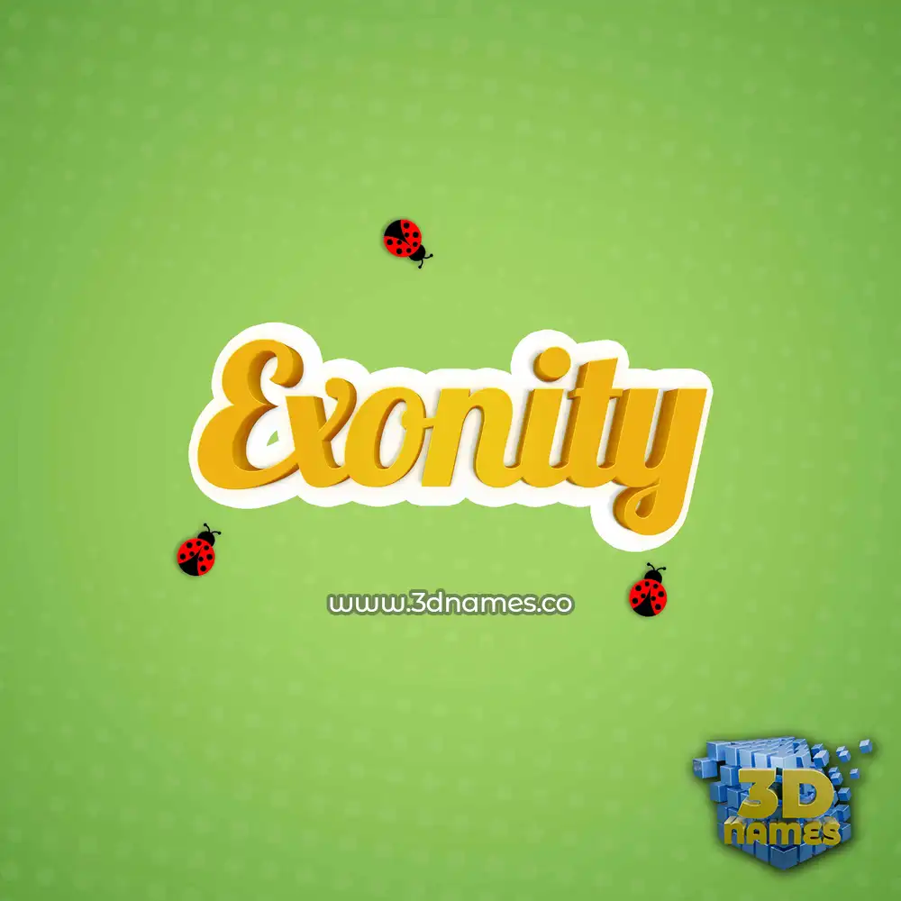 exonity in Ladybugs style - 3D name wallpaper