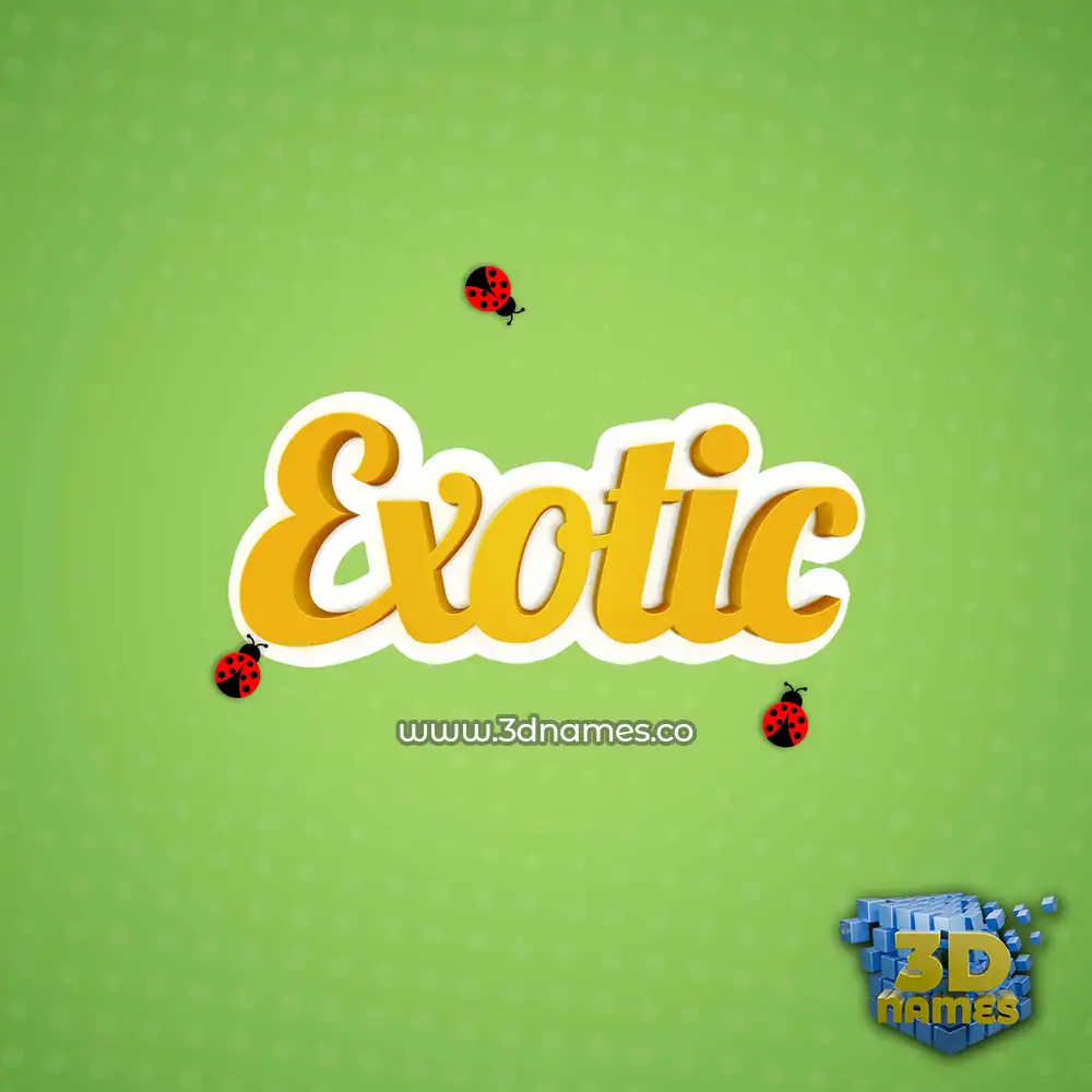 exotic in Ladybugs style - 3D name wallpaper