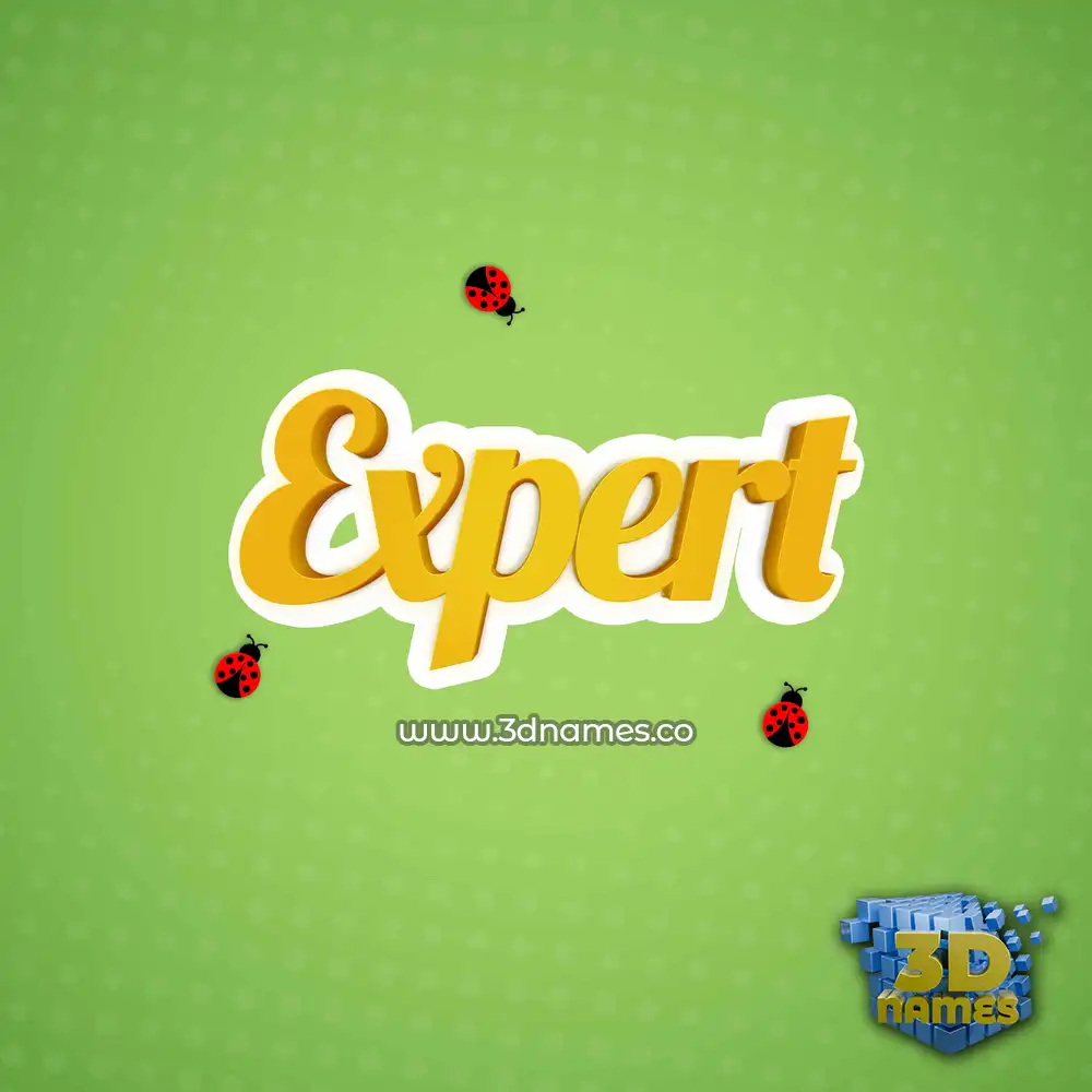 expert in Ladybugs style - 3D name wallpaper