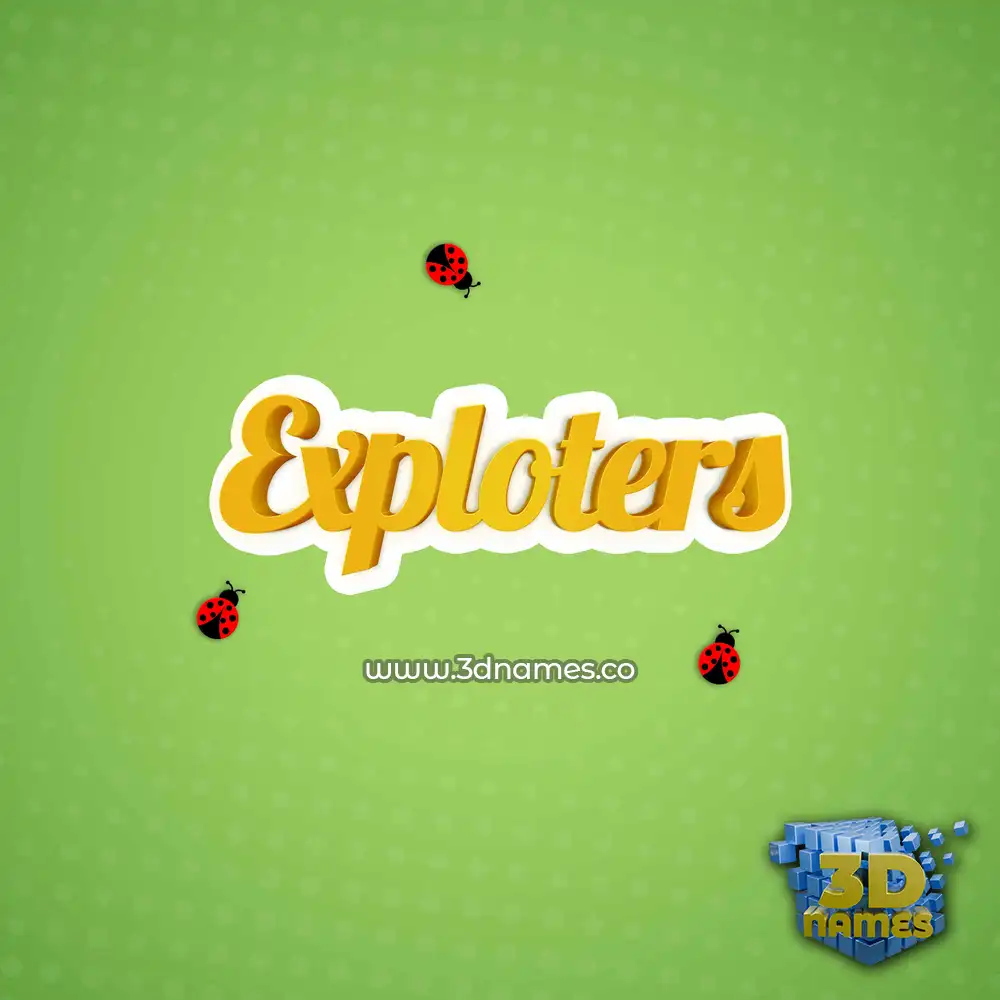 exploters in Ladybugs style - 3D name wallpaper