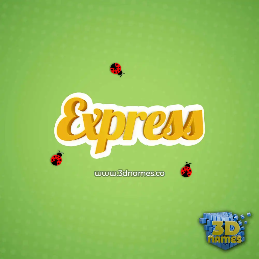 express in Ladybugs style - 3D name wallpaper