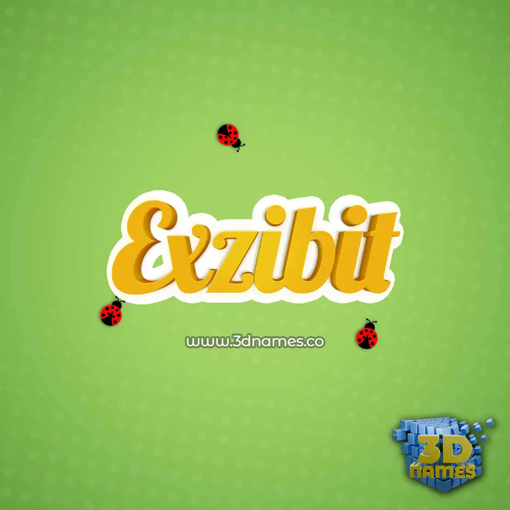exzibit in Ladybugs style - 3D name wallpaper