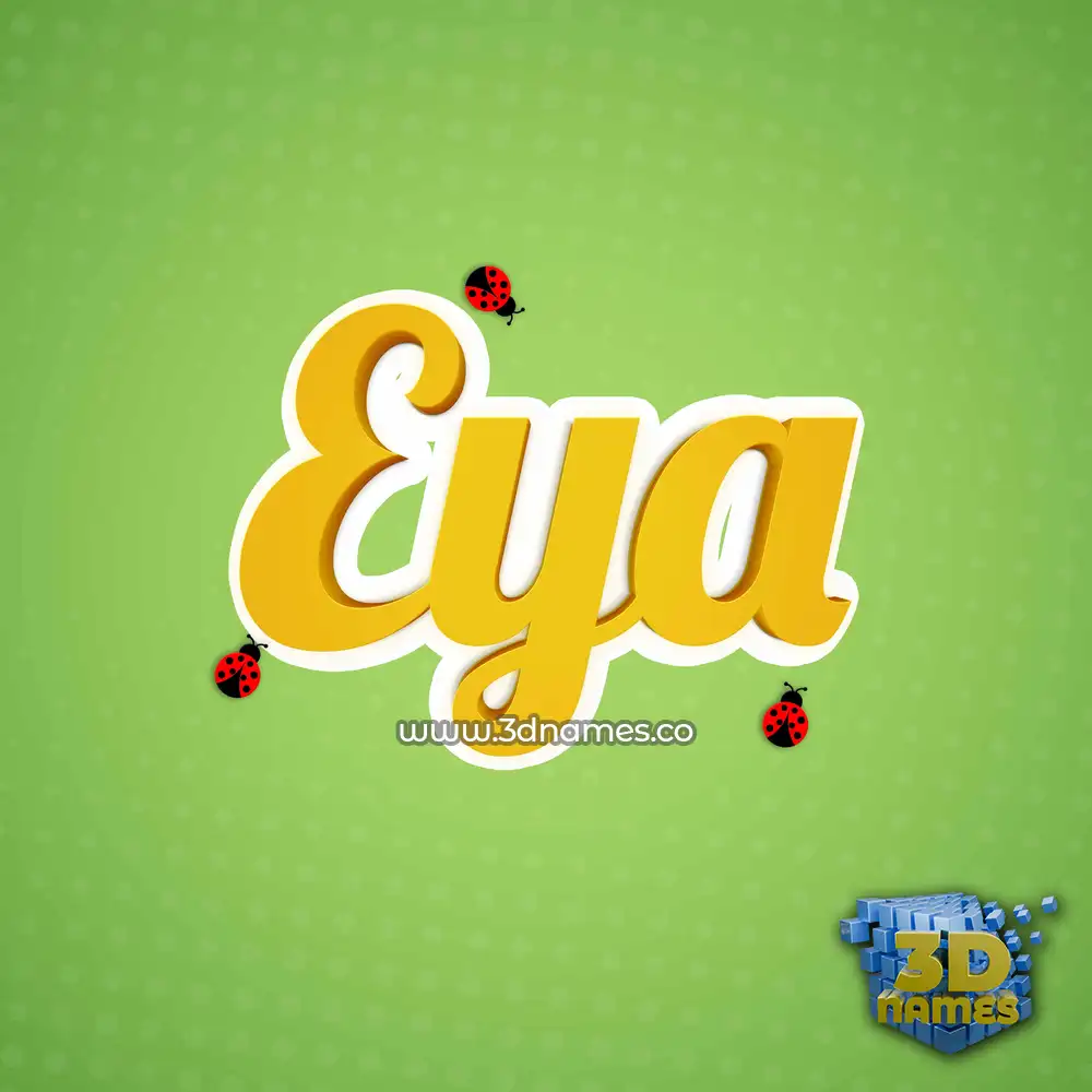 eya in Ladybugs style - 3D name wallpaper