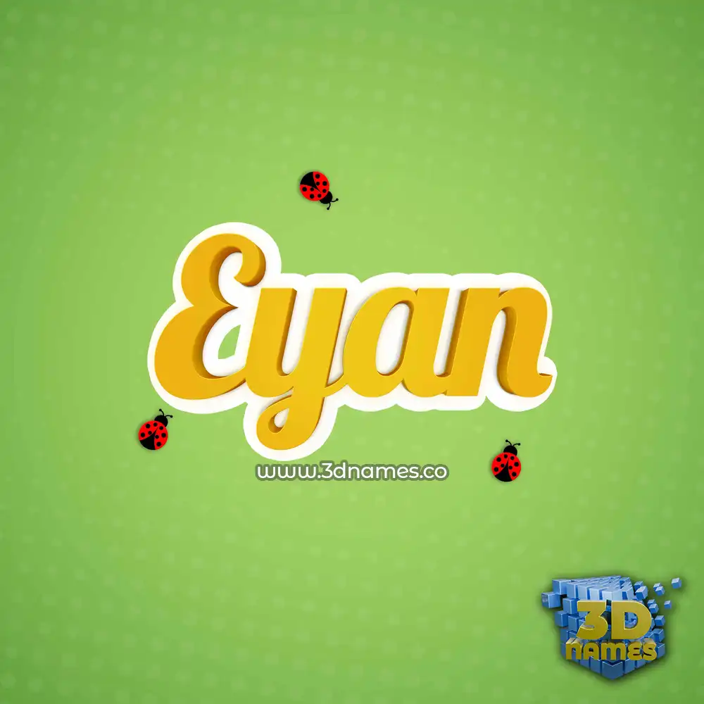eyan in Ladybugs style - 3D name wallpaper
