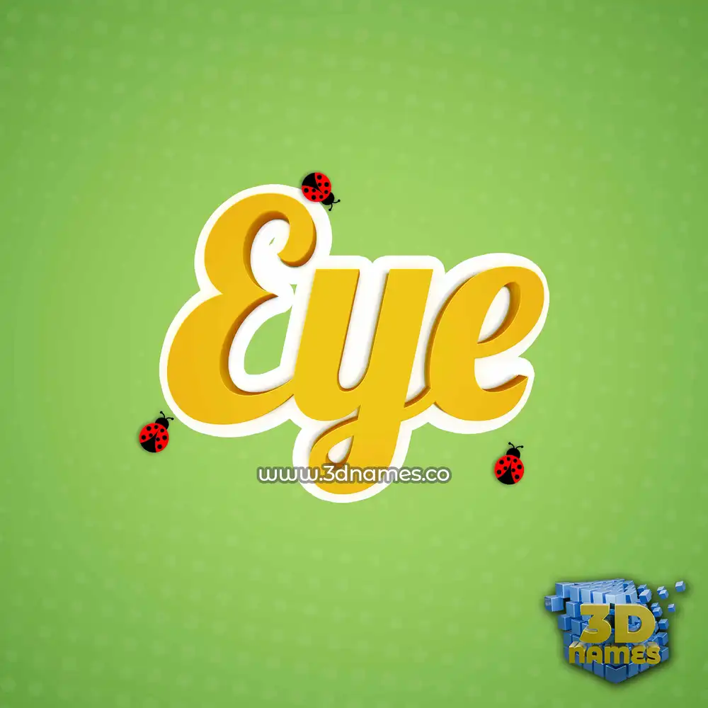 eye in Ladybugs style - 3D name wallpaper