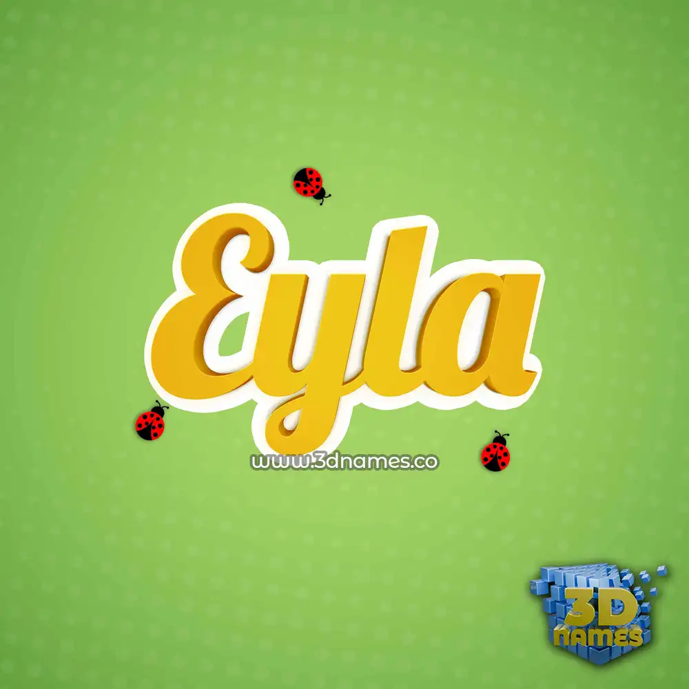 eyla in Ladybugs style - 3D name wallpaper