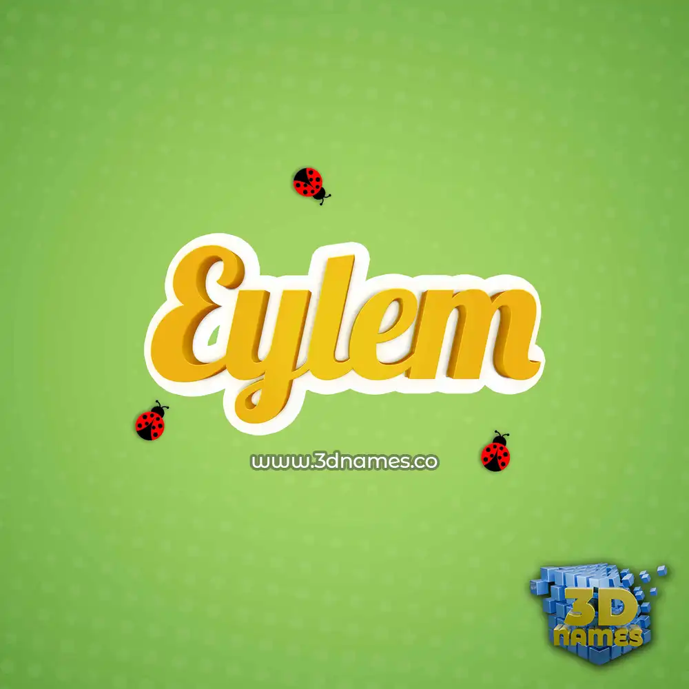 eylem in Ladybugs style - 3D name wallpaper
