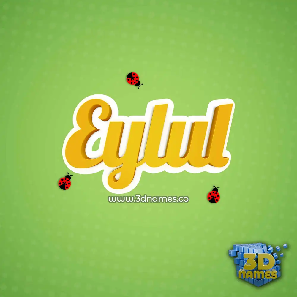 eylul in Ladybugs style - 3D name wallpaper
