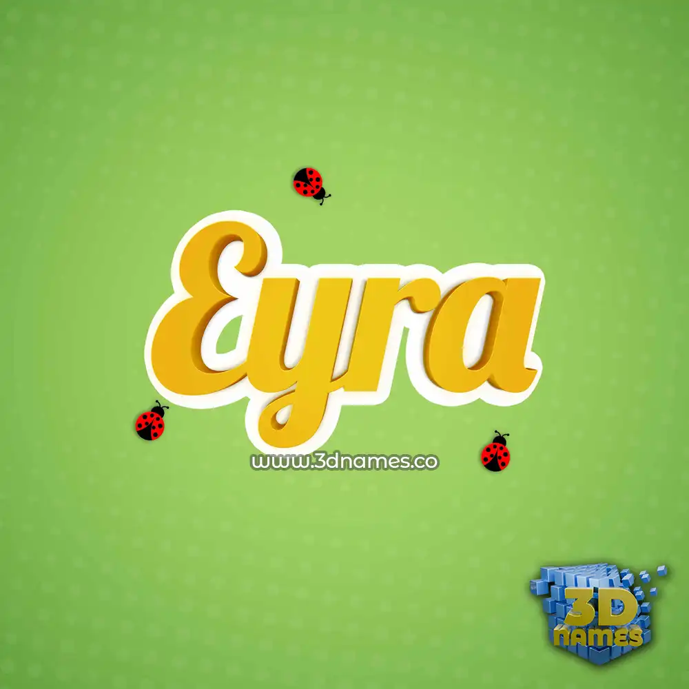 eyra in Ladybugs style - 3D name wallpaper