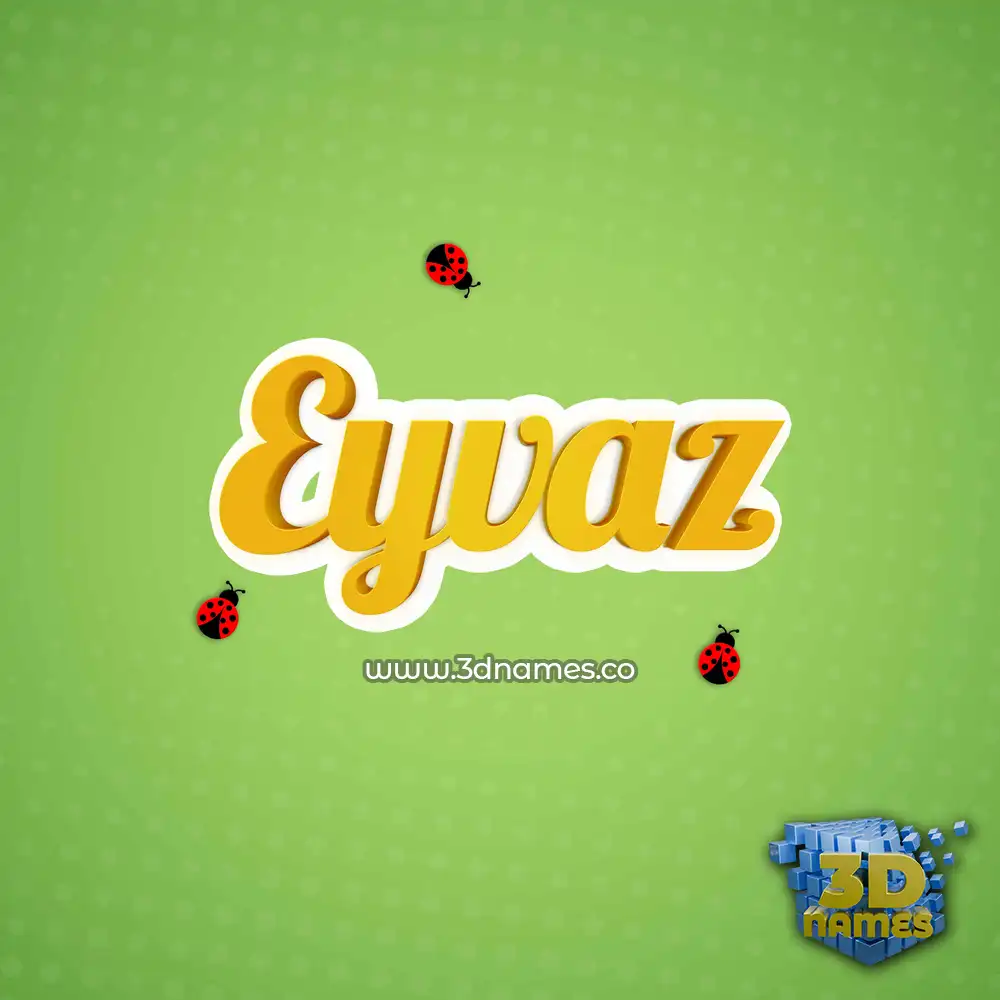 eyvaz in Ladybugs style - 3D name wallpaper