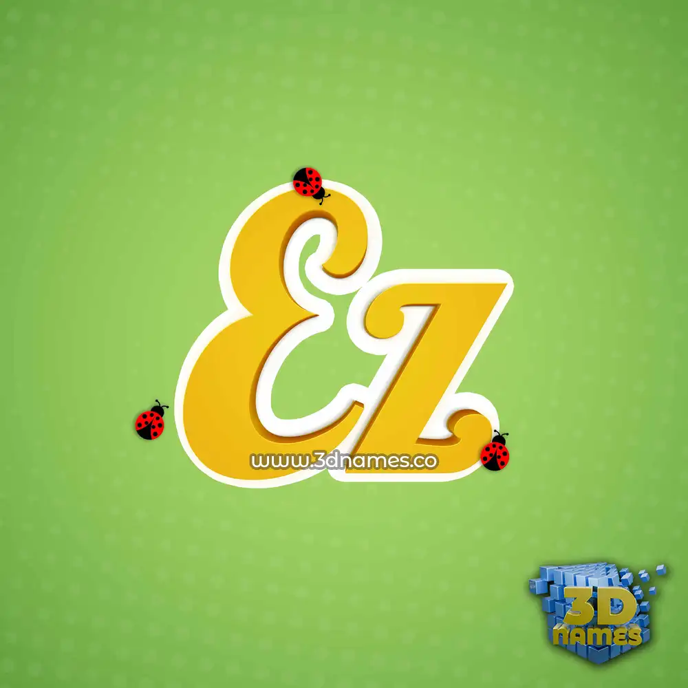 ez in Ladybugs style - 3D name wallpaper