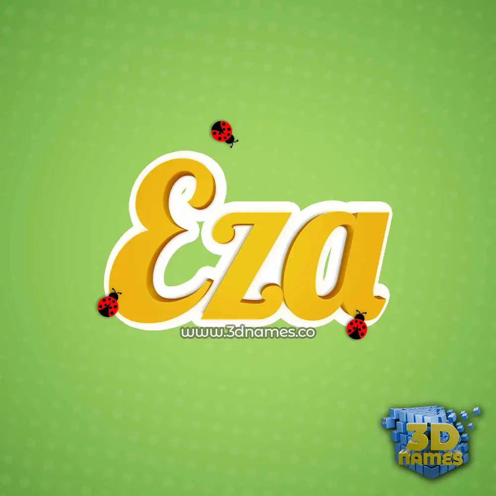 eza in Ladybugs style - 3D name wallpaper