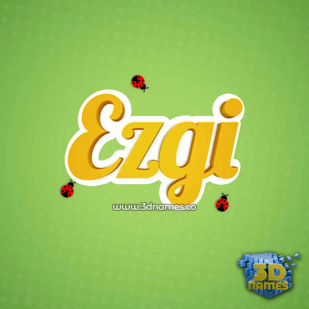 ezgi in Ladybugs style - 3D name wallpaper
