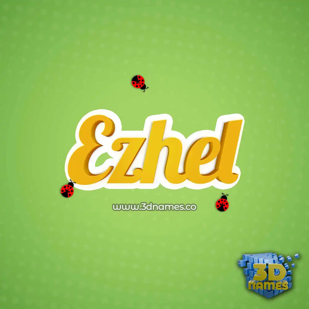ezhel in Ladybugs style - 3D name wallpaper