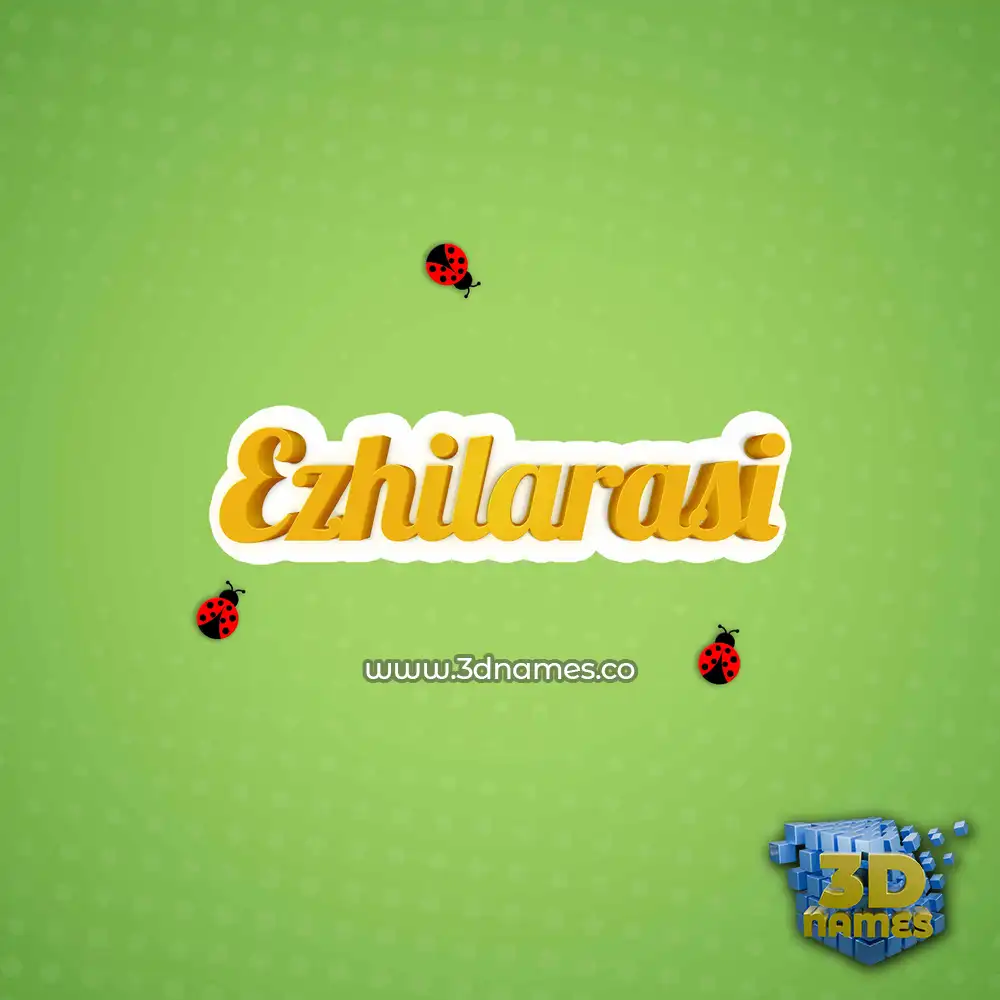 ezhilarasi in Ladybugs style - 3D name wallpaper