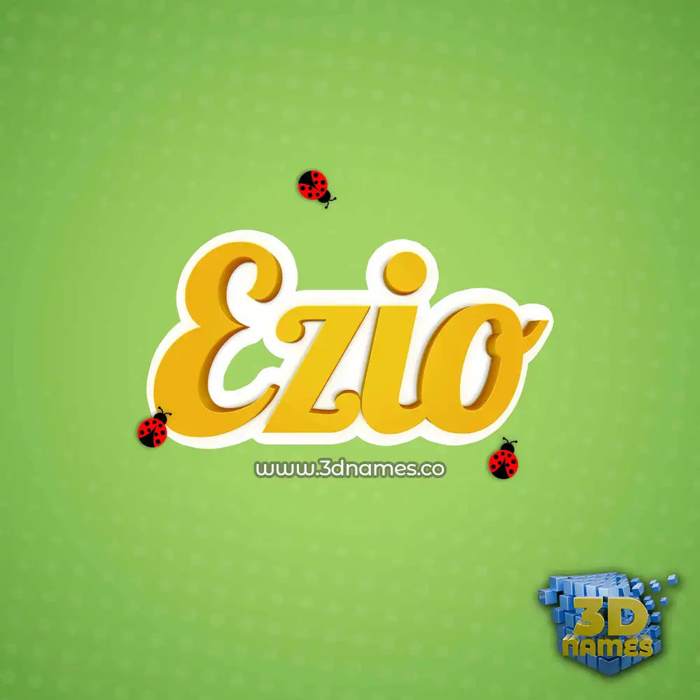 ezio in Ladybugs style - 3D name wallpaper