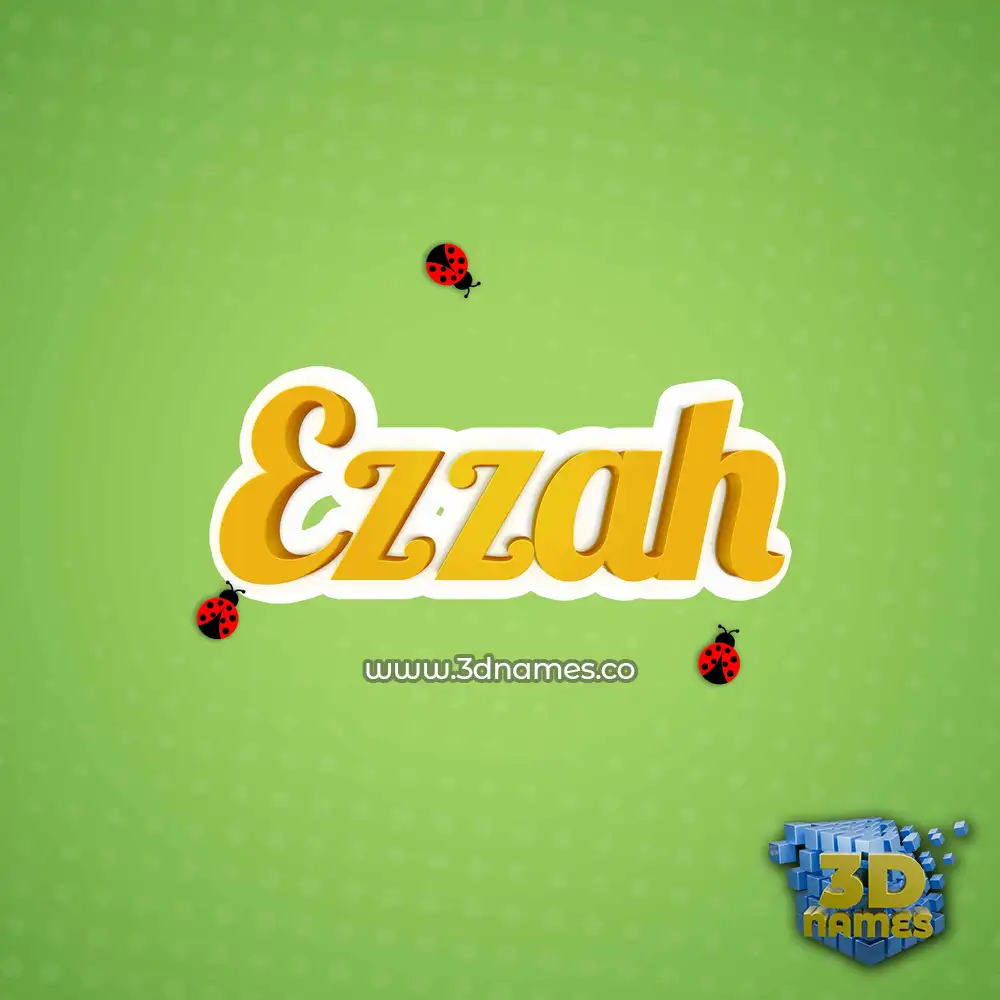 ezzah in Ladybugs style - 3D name wallpaper