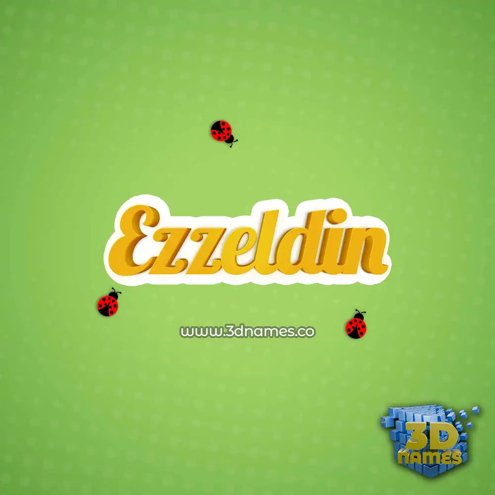 ezzeldin in Ladybugs style - 3D name wallpaper