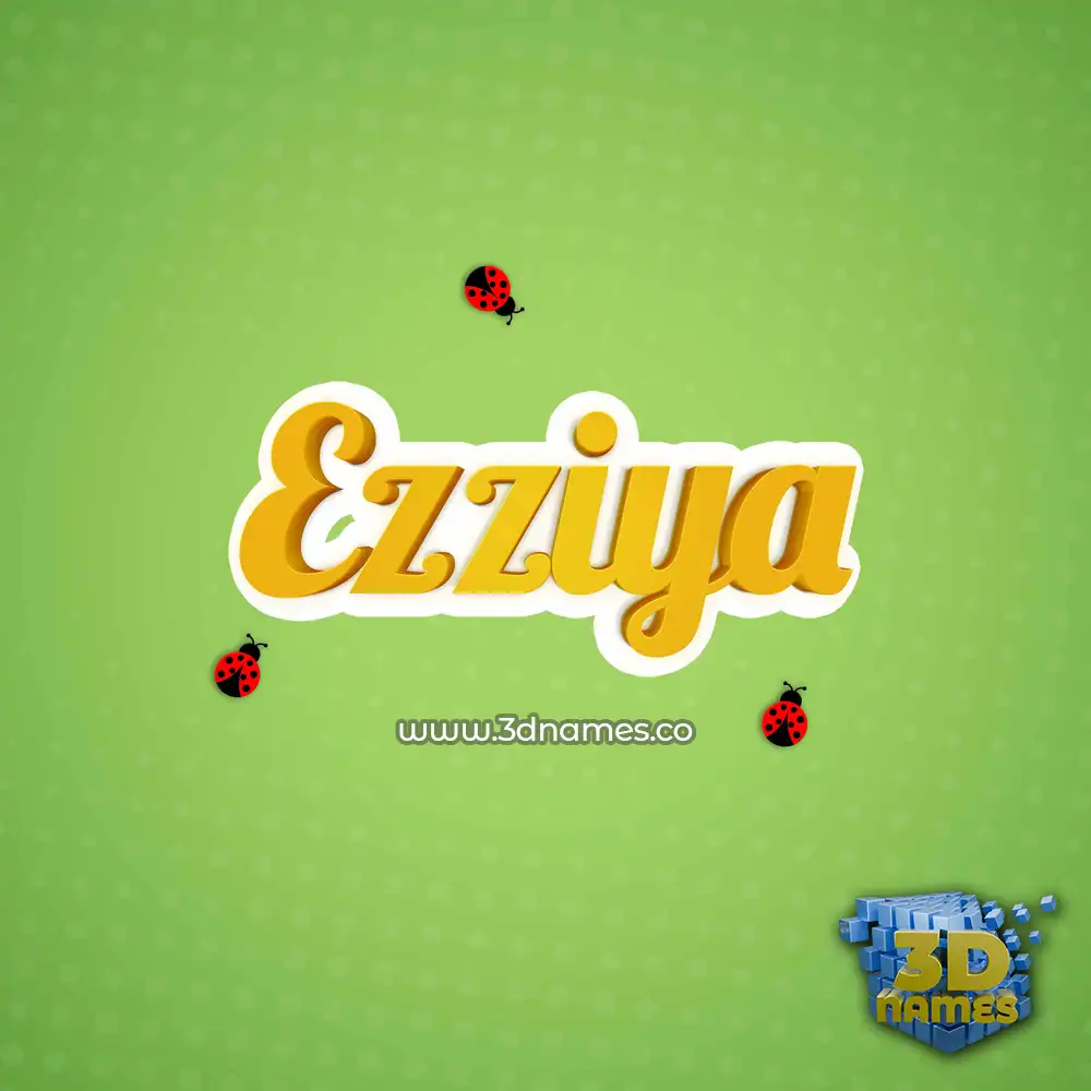 ezziya in Ladybugs style - 3D name wallpaper