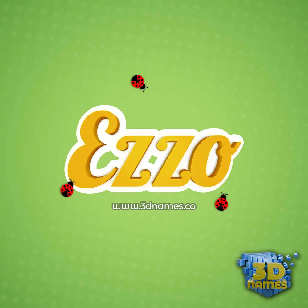 ezzo in Ladybugs style - 3D name wallpaper
