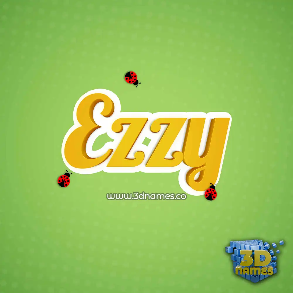 ezzy in Ladybugs style - 3D name wallpaper