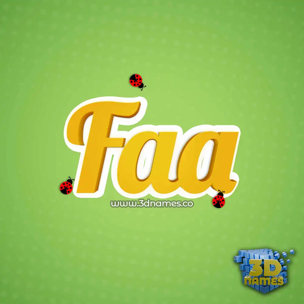 faa in Ladybugs style - 3D name wallpaper