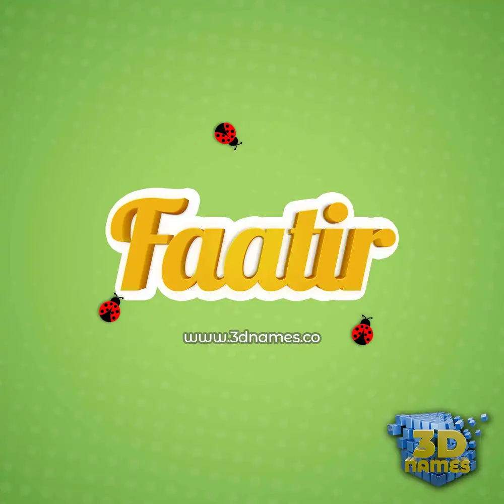 faatir in Ladybugs style - 3D name wallpaper