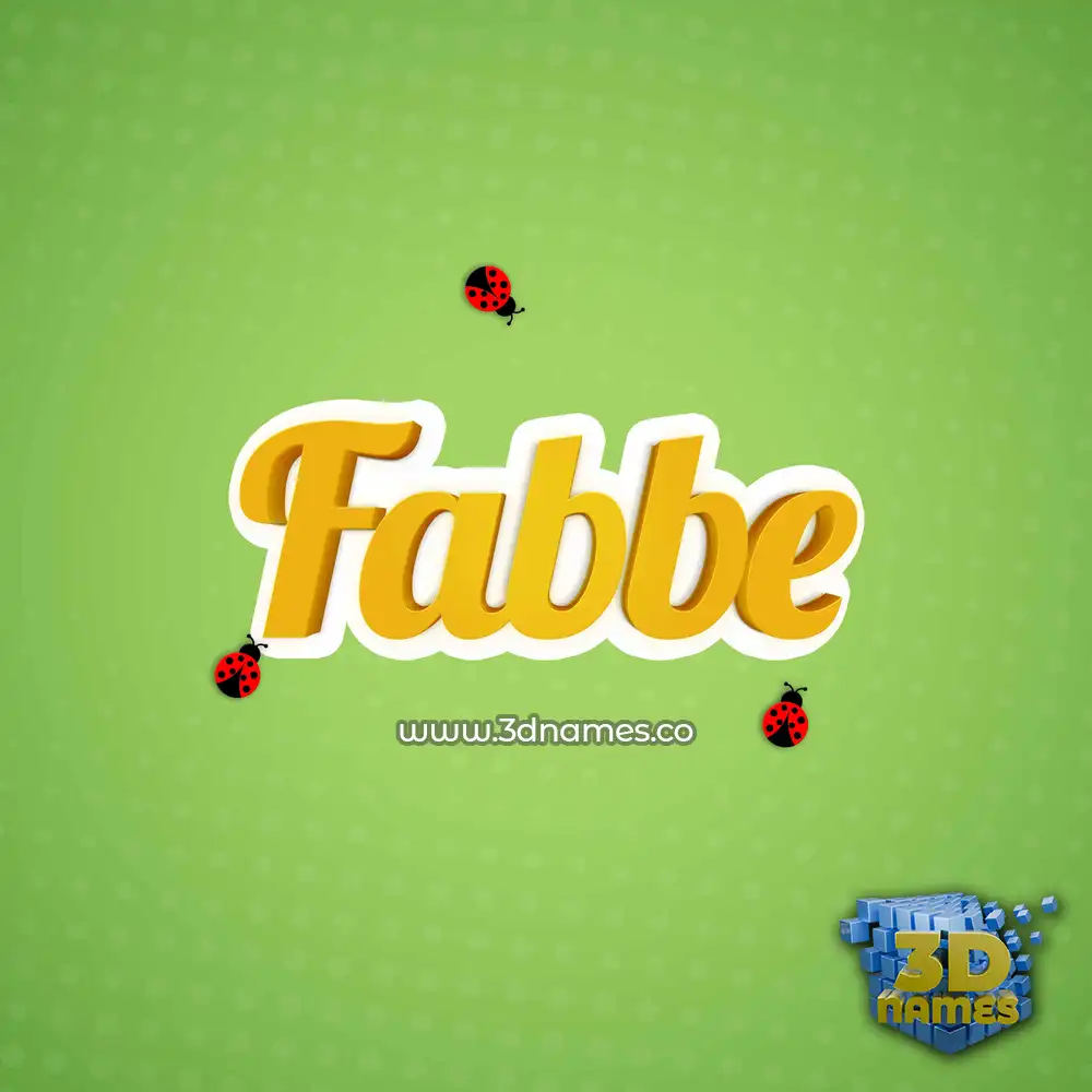 fabbe in Ladybugs style - 3D name wallpaper