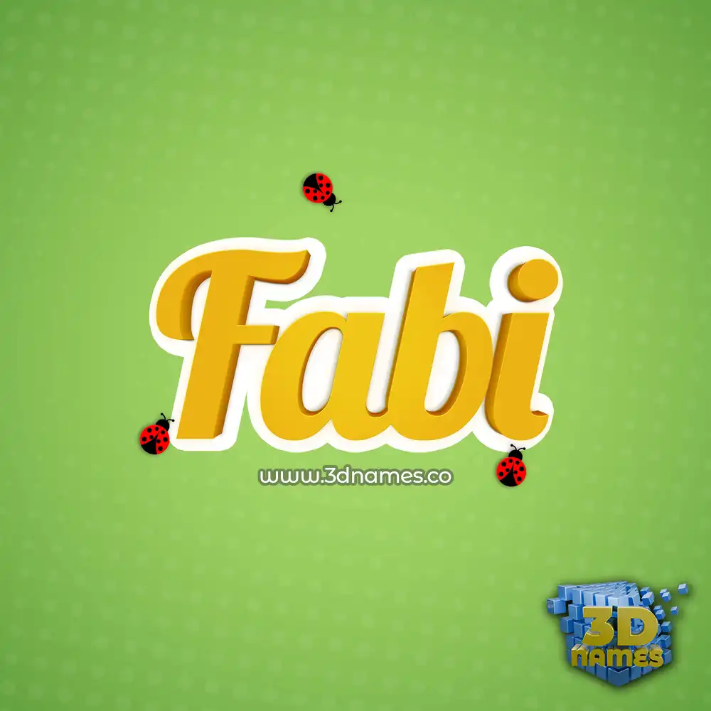 fabi in Ladybugs style - 3D name wallpaper