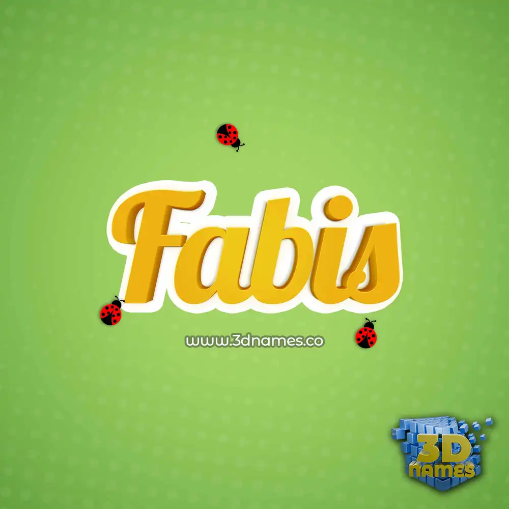 fabis in Ladybugs style - 3D name wallpaper