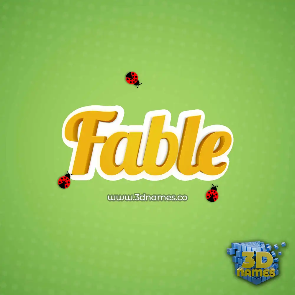 fable in Ladybugs style - 3D name wallpaper