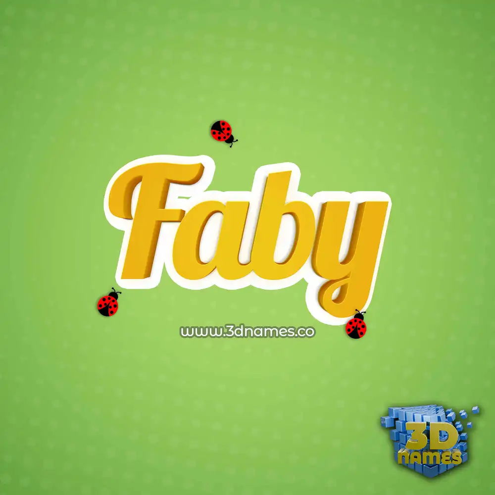 faby in Ladybugs style - 3D name wallpaper
