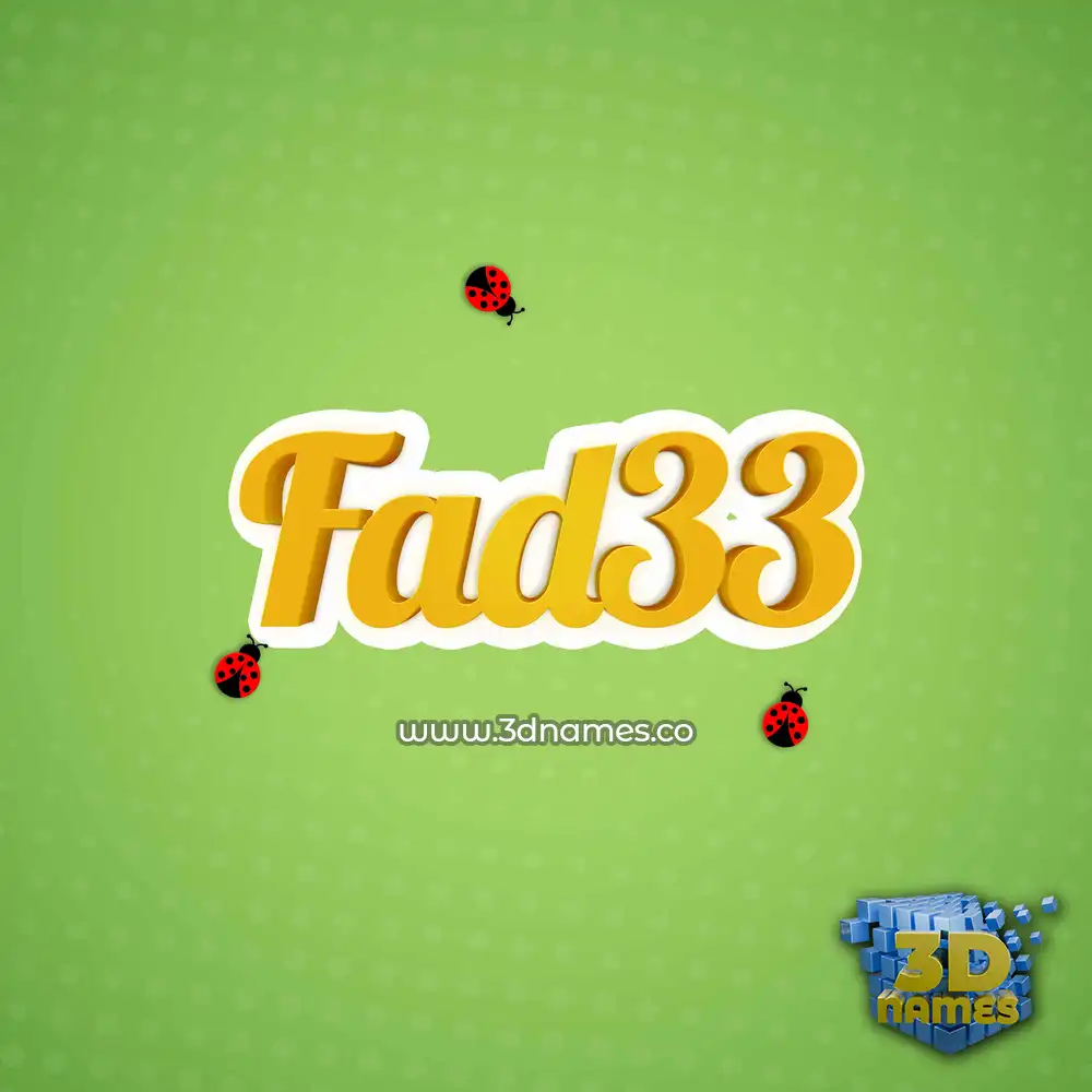 fad33 in Ladybugs style - 3D name wallpaper